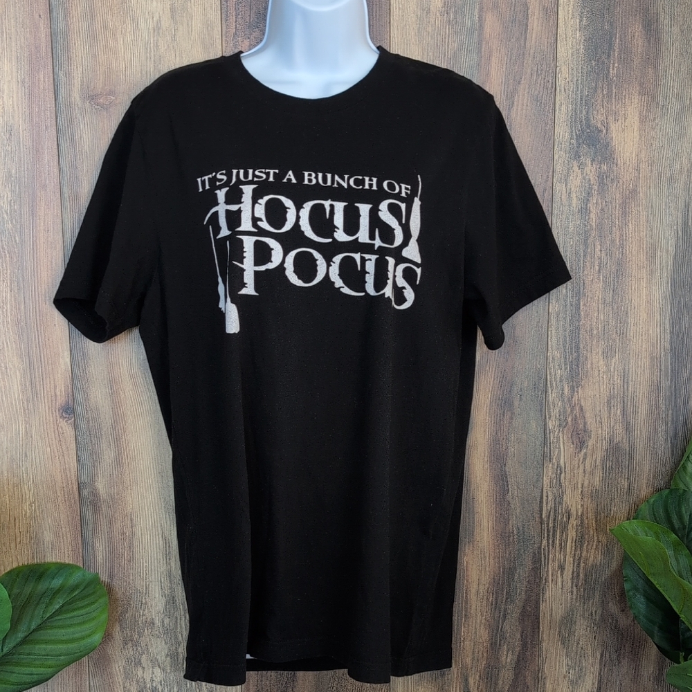Bella Canvas Black Hocus Pocus Graphic Tee L            T144